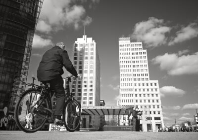 fahrradfahrer am potsdamer platz