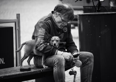 mann mit hund